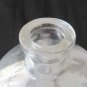 Vintage Etched Clear Glass Bottle with Stopper Floral Leaf Design 8-3/8 Inches