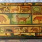 Vintage Roger la Borde Decoupage Lg Wooden Keepsake Box Lidded Nature Jungle Animals 14x8x8 In