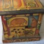 Vintage Roger la Borde Decoupage Lg Wooden Keepsake Box Lidded Nature Jungle Animals 14x8x8 In