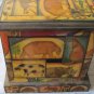 Vintage Roger la Borde Decoupage Lg Wooden Keepsake Box Lidded Nature Jungle Animals 14x8x8 In