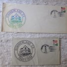 Two Postmarked Envelopes Summerland, CA 1889 1989 Centennial May 12, 1989 25 Cent Stamps