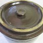 Robinson-Ransbottom Salt Glaze Stoneware Crock 3 Gal w Lid Brown White Blue Crown Mark Non-Electric