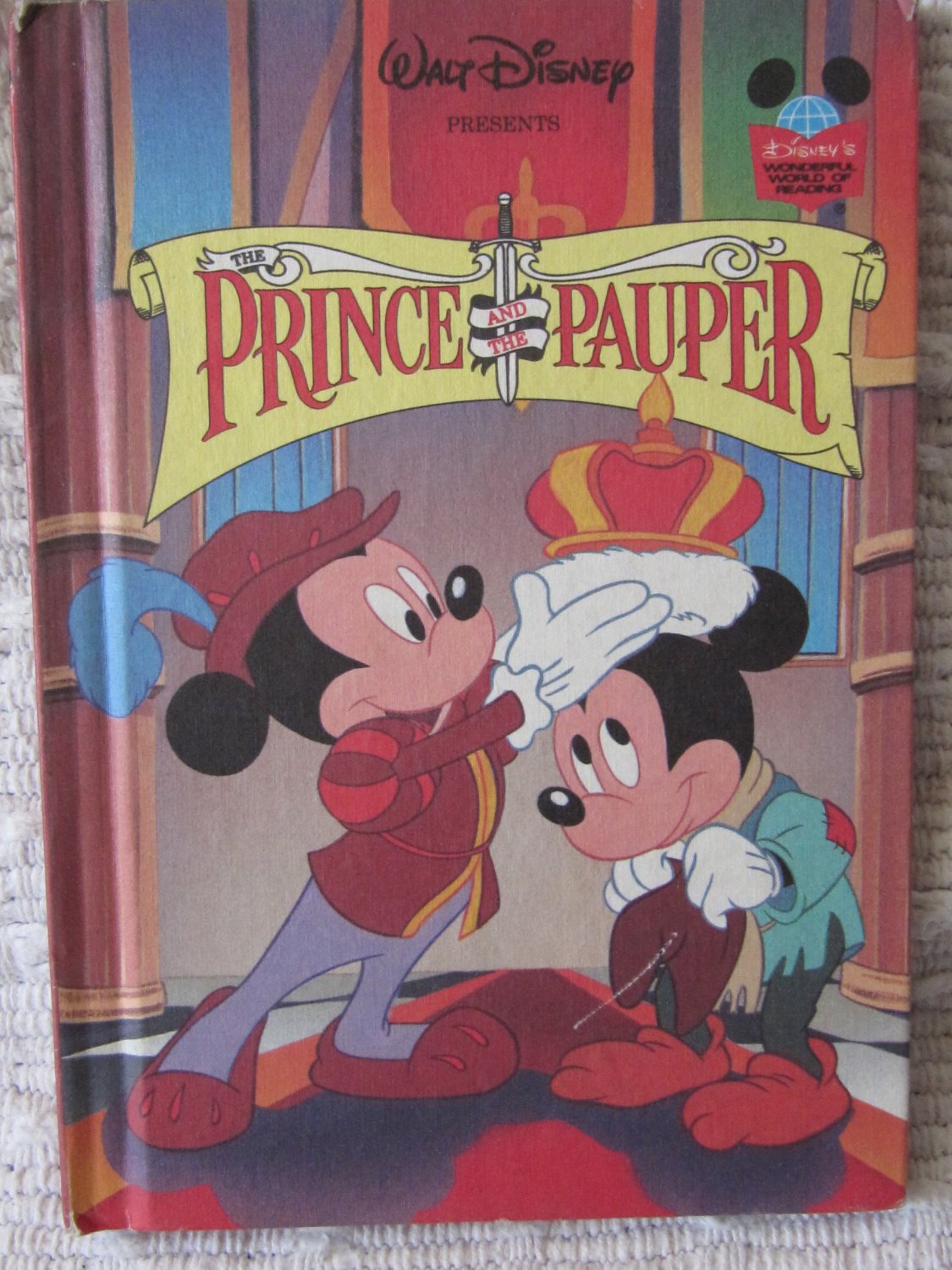 Walt Disney's The Prince and the Pauper Hardcover Book Grolier 1993