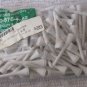 100 Golf Day Golf Tees Solid Wood Painted White 2-1/8" Size In Retail Package