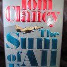 The Sum of All Fears by Tom Clancy Hardback Book 1st Ed w Jacket Embossed Signature on Cover
