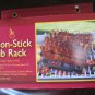 Non-Stick Rib Rack For Grilling Holds 4 Rib Slabs Upright Dishwasher Safe