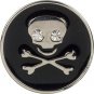 Dickens' Closet 18 mm Black Enamel Skull Crossbones Pet Tag Charm