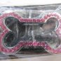 Dickens' Closet Create-a-Collar Pink Open Bone 18mm Pet Charm Sparkly Rhinestones