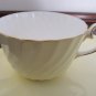 Vintage GLADSTONE Old Grecian Flute Tea & Toast Snack Plate Yellow Gilt Trim Bone China with Teacup