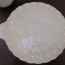 Vintage GLADSTONE Old Grecian Flute Tea & Toast Snack Plate Yellow Gilt Trim Bone China NO CUP