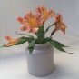 Vintage LAB-Lagny Small French Stoneware Crock Vase Pottery 4.5"