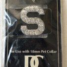 Dickens' Closet Create-a-Collar Crystal Rhinestone Letter S 18mm Pet Charm