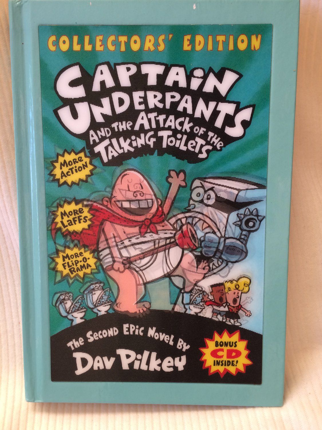 Collectors' Edition Captain Underpants and the Attack of the Talking Toilets Hardcover with Bonus CD