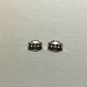Vintage Artisan Blue Turquoise Pierced Earrings Six Stones Set Pyramid Design in 925 Silver .625 in