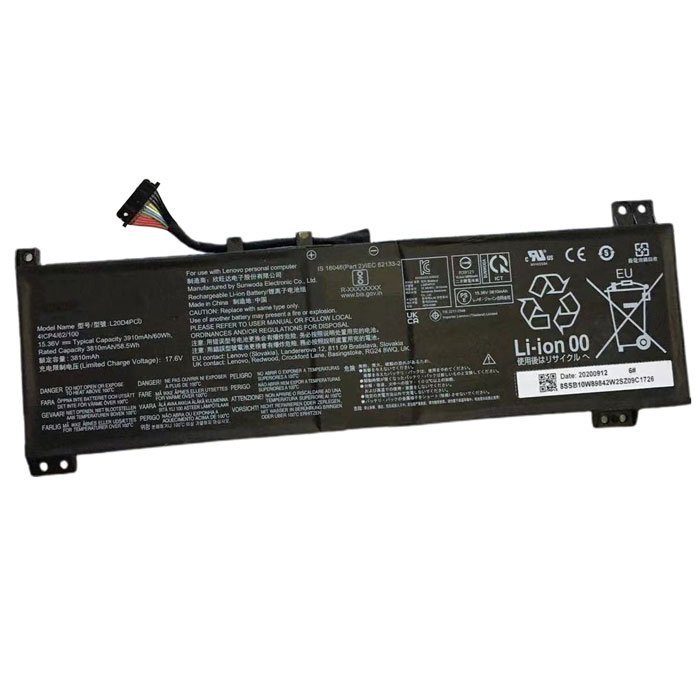 Replace battery Lenovo L20M4PC0 L20L4PC0 L20C4PC0 Legion 5-15ACH6H SB11B48820