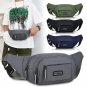Men Canvas Fit Waistpack Thin Invisible Waist Bag Mobile Fanny Waist Packs