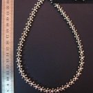 Sparkling Silver Short Flower Design Necklace,15.9"