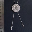 Sparkling Round Slip Necklace,32"