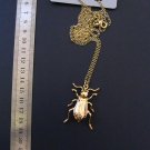 Unique Long Gold Insect Pendant/Necklace, 34.8"