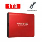 Red 1TB External Hard Drive Portable Solid State Drive 4TB High-speed SSD for Laptops/PC/Phone/Mac