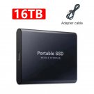 Black 16TB External Hard Drive Portable Solid State Drive High-speed SSD for Laptops/PC/Phone/Mac