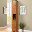 Katie Tall Cabinet with 5 Doors, Black Oak