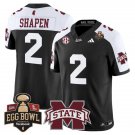 Blake Shapen Jersey #2 Mississippi State Bulldogs 2025 Egg Bowl Vapor Stitched Black Alternate