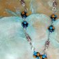 Sterling silver wire wrapped lampwork necklace
