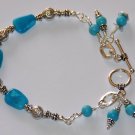 HANDMADE SLEEPING BEAUTY TURQUOISE 925 SILVER BRACELET