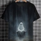 Men's Halloween Horror Mysterious Ghost Print T-Shirt Men's Halloween Horror Mysterious Ghost Print T-Shirt