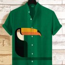 Men's Toucan In The Trees Art Print Linen Blend Shirt