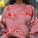 Women's Zebra All Over Print Casual Sweatshirt