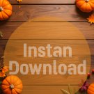 Autumn Pumpkin Background – Fall Thanksgiving Backdrop