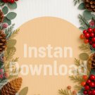 Christmas Pinecone Background – Winter Holiday Backdrop