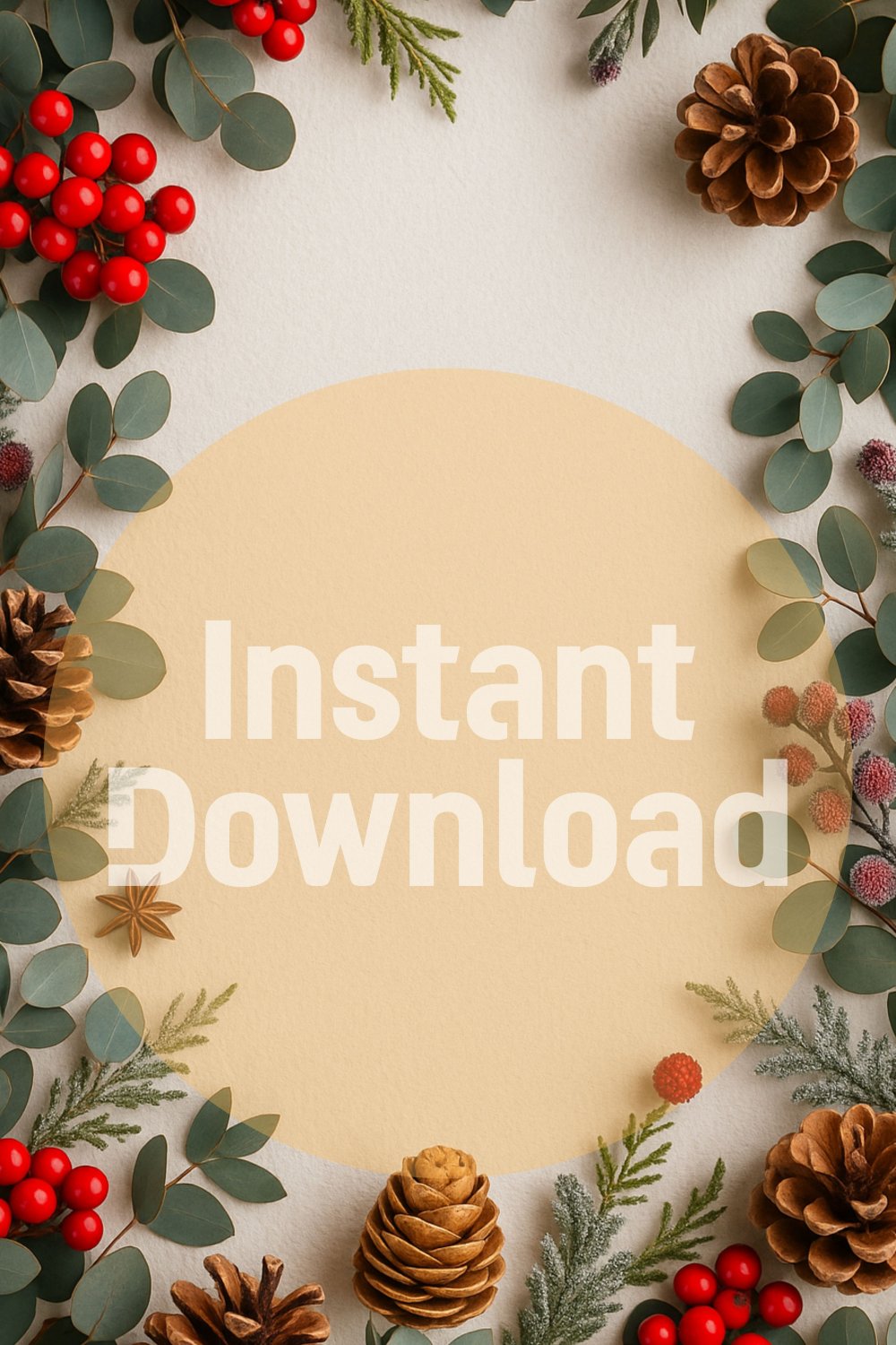 Christmas Pinecone Background