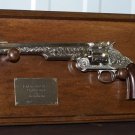 Franklin Mint Vintage Wyatt Earp .44 Revolver Wall Hanger on Original Display
