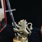 Extremely Rare! WB Harry Potter Griffindor Lion Weapon Brass Figurine Statue