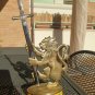 Extremely Rare! WB Harry Potter Griffindor Lion Weapon Brass Figurine Statue
