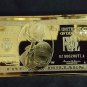 Extremely Rare! Walt Disney Uncle Scrooge $5 Duckburg Gold Banknote LE Bar Coin