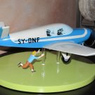 Extremely Rare! Tintin Running to Catch Airplane Flying off LE of 1500 Statue