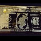 Extremely Rare! Walt Disney Scrooge McDuck $1 Duckburg Gold Banknote LE Bar Coin