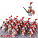 Medieval Red Lion Sword Infantry 21 Minifigures Set A