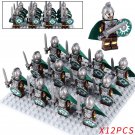 LOTR Rohan Sword Shield Soldiers Minifigures Pack 12pcs