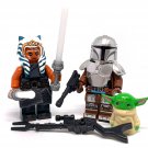 3pcs Star Wars Mandalorian Ahsoka Grogu Minifigure