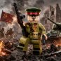 1pc WWII Soviet Officer with PPS 43 Custom Minifigure