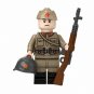 1pc WWII Soviet Tan Uniform Infantry with SVT 40 Rifle Minifigure