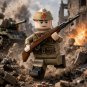 1pc WWII Soviet Tan Uniform Infantry with SVT 40 Rifle Minifigure