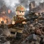 1pc WWII Soviet Tan Uniform Infantry with SVT 40 Rifle Minifigure