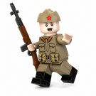 1pc WWII Soviet Field Cap Infantry with PPS SMG Minifigure
