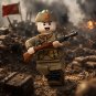 1pc WWII Soviet Field Cap Infantry with PPS SMG Minifigure